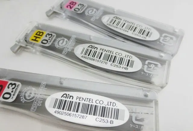 Наконечники для механического карандаша Pentel C253 Ain высокополимерные стержни 0 3 мм