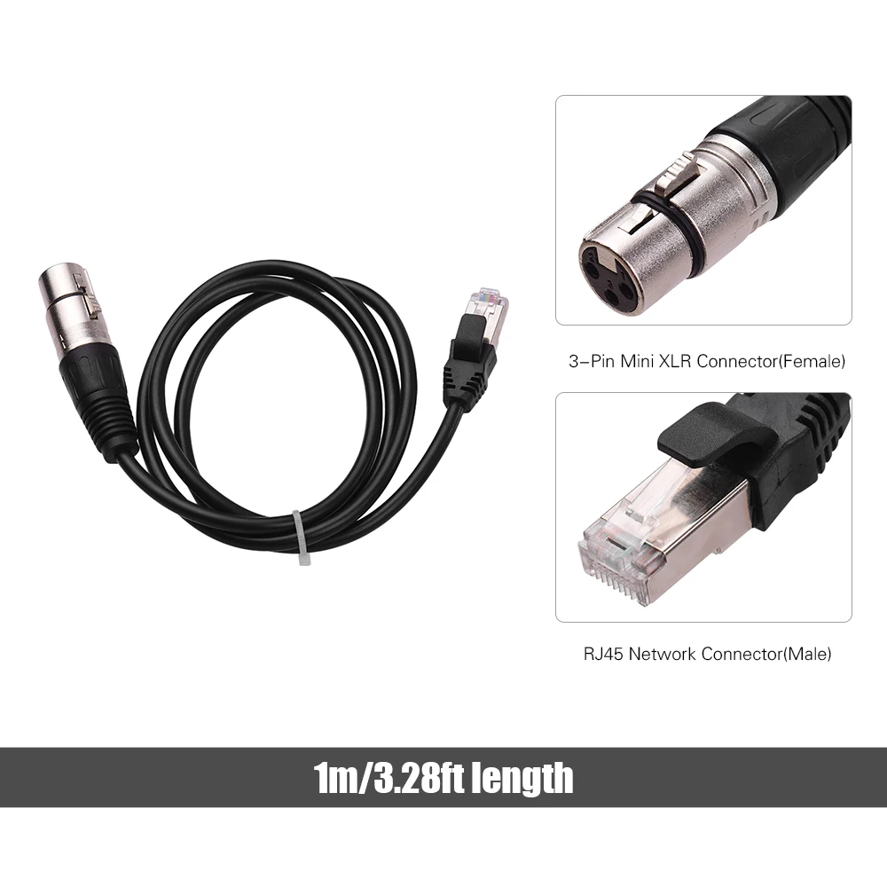 RJ45 мужской сетевой разъем для 3-Pin Mini XLR Женский удлинитель DMX512 кабель сценический