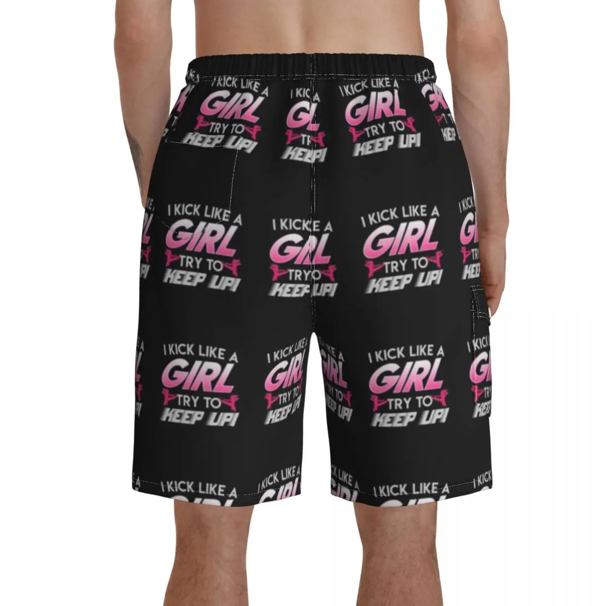

Kung Fu Board Shorts Swimming Trunks Polyester Men Beach Funny Swim Trunks