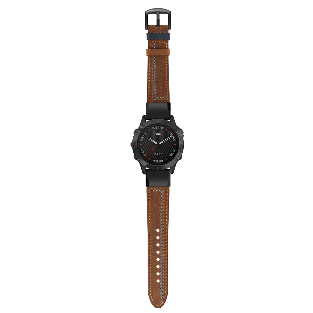 Кожаный ремешок для Garmin Fenix 6X Pro GPS/5X Plus/Тактический Дельта/инстинкт часов 6