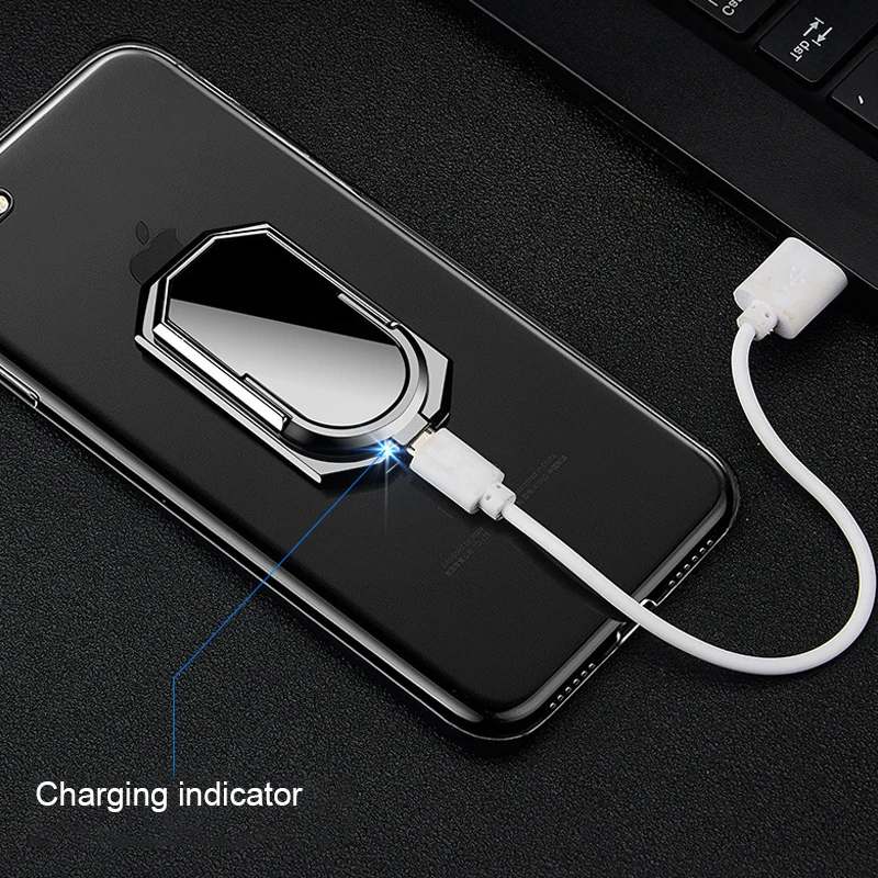 1pc creative usb cigarette lighter portable mobile phone bracket lighter mechero multi function keychain cigarette accessories free global shipping