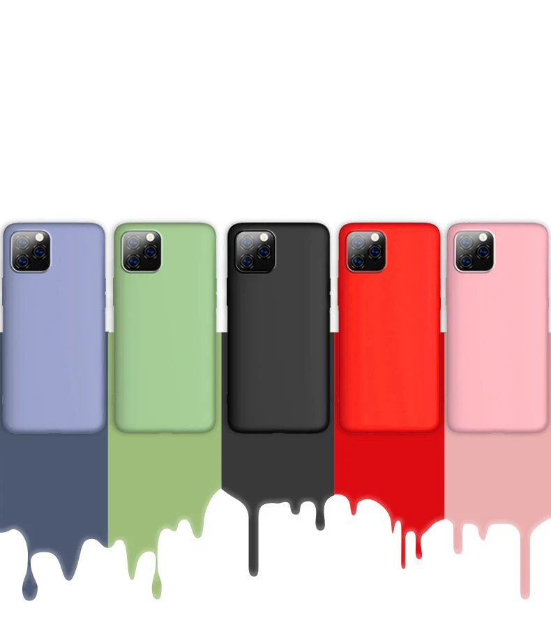 Тонкий мягкий чехол для iPhone 11 Pro 7 8 6 6s Plus, жидкий силиконовый чехол, карамельный цвет, чехол для iPhone X Xs 11 Pro Max XR