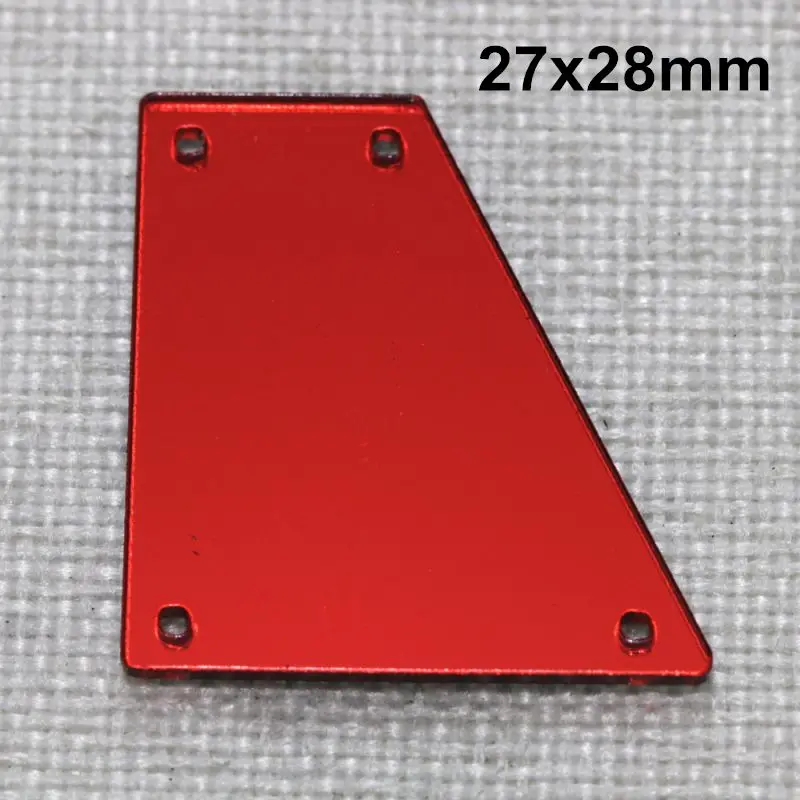 Светлый Сиам acryl ic зеркало пришить Стразы DIY Flatback зеркало акрил пришивные стразы с отверстиями для шитья - Цвет: A22-27x28