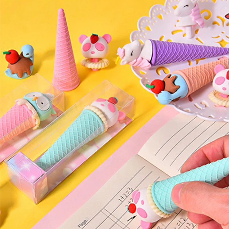 Милые детские Ластики-карандаш для мороженого 1 шт. милые резиновые ластики в