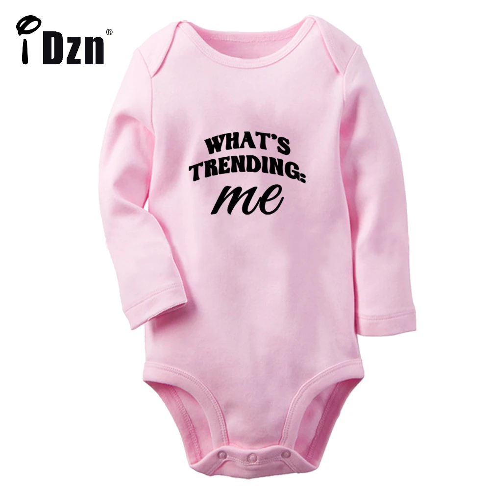 

iDzn NEW What's Trending Me Fun Printed Baby Boys Rompers Cute Baby Girls Bodysuit Newborn Cotton Jumpsuit Long Sleeves Clothes