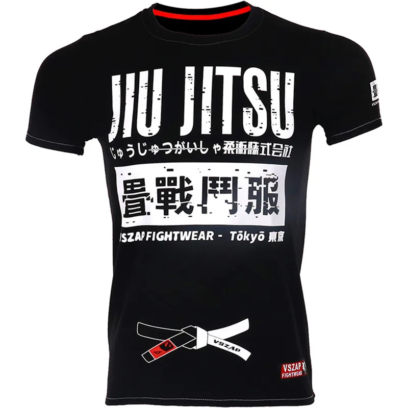 Мужская футболка VSZAP Jiu Jitsu Muay Thai для занятий боксом ММА в тренажерном зале борется