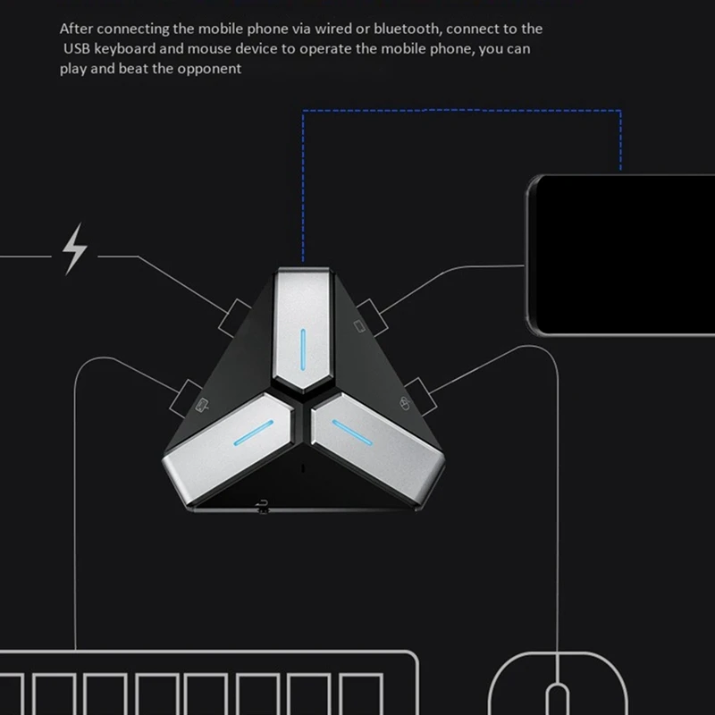 

Triple-cornered Mouse Keyboard Converter, for Android Phones and Tablets Android System Version Is Not Less Than 5.0