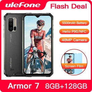 Ulefone Armor 7 смартфон с 6.3-дюймовым дисплеем, восьмиядерным процессором Helio P90, ОЗУ 8 Гб, ПЗУ 128 ГБ, 48 МП, 5500 мАч