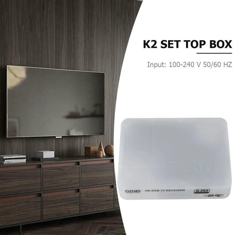 K2 Smart TV Top Box MPEG4 H.264/H.265 DVB-T2 цифровой наземный тюнер приемник Поддержка Full-HD 1080P