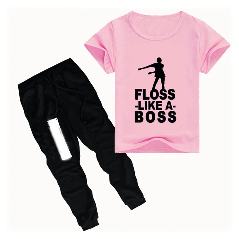 2 шт. детские футболки с коротким рукавом и принтом|Комплекты одежды для девочек| |