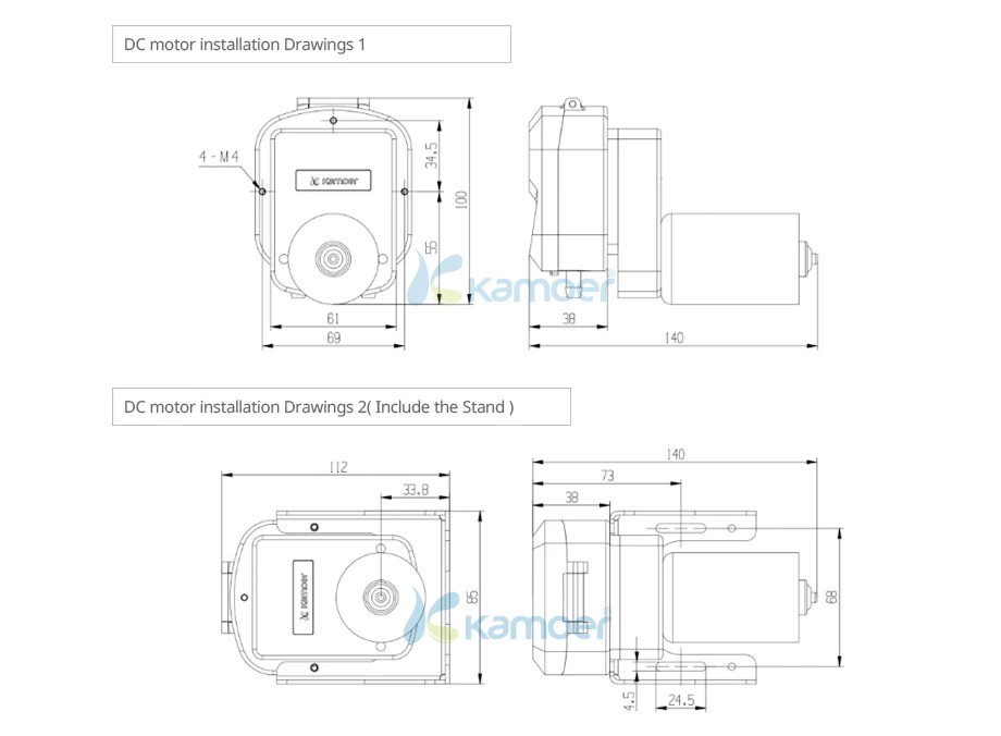 Kamoer KDS 12 V/24 V DC перистальтический водяной насос, используемый для химической дозирования жидкости передачи