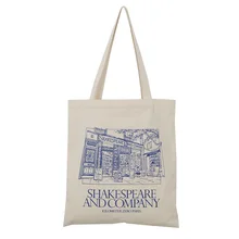 Bolso de lona de algodón para mujer, bolso de compras con estampado de William, tejido de comestibles, para libros