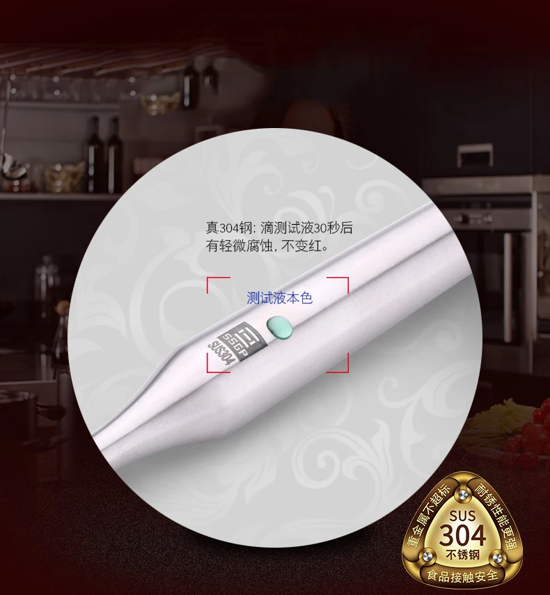 Плотная кухонная ложка из нержавеющей стали 304 для лапши спагетти лица с длинной