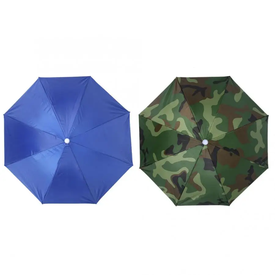 Зонты для шапок 65 см солнцезащитный ветрозащитный с креплением на голову