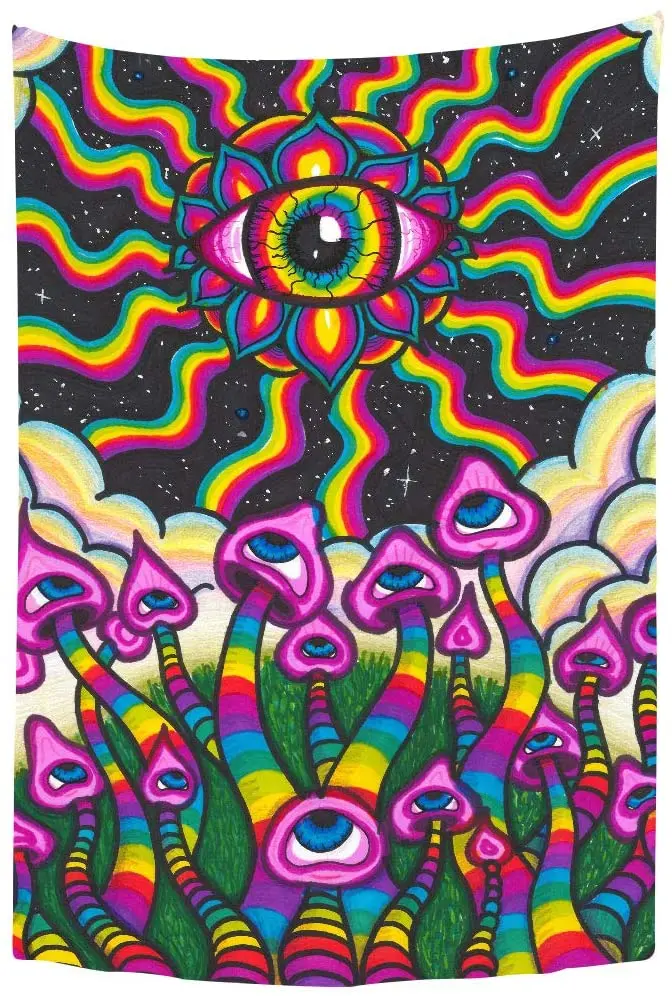 Mushroom Alien Eye Cool Aesthetic Table Cover