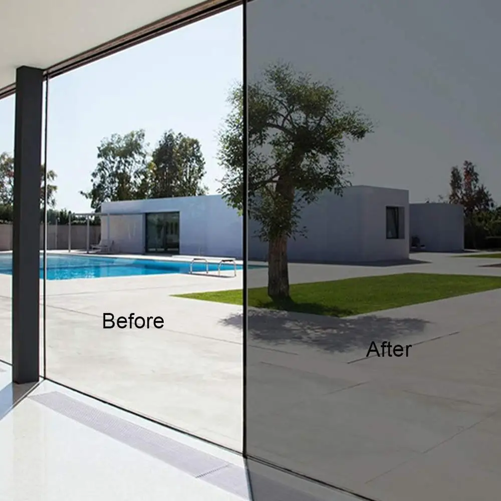 Теплоизоляционная стеклянная пленка длиной 3 м черная серебряная самоклеящаяся