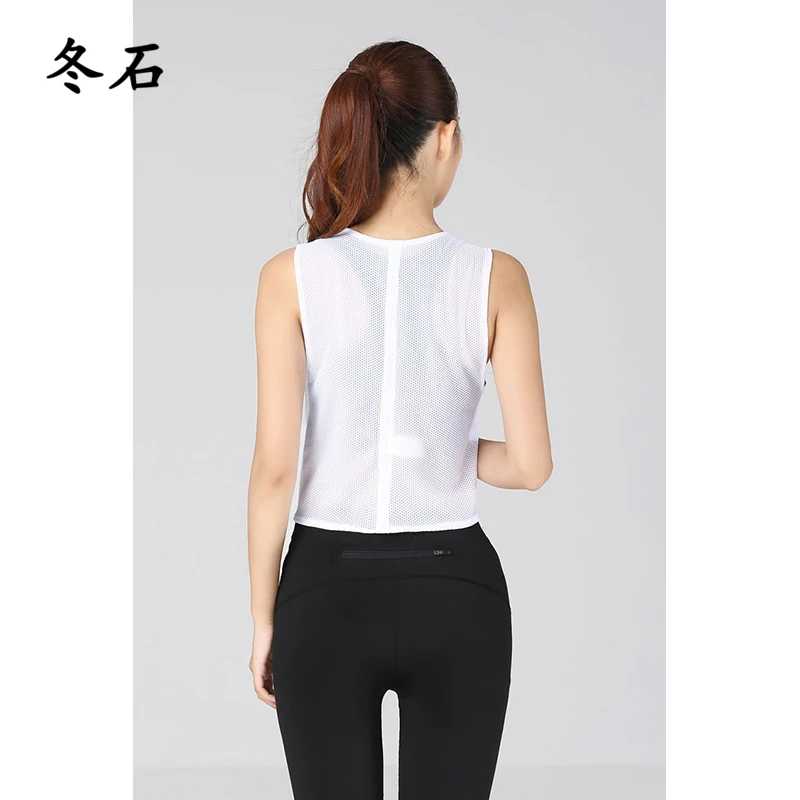 Женский полый спортивный жилет блузка летняя свободная без рукавов сексуальная