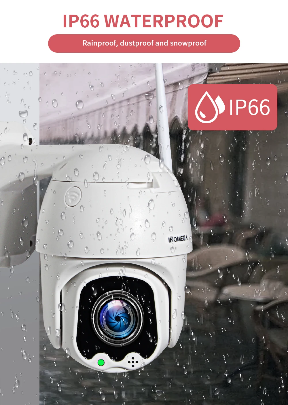 INQMEGA 5MP 4X Zoom PTZ IP Camera Speed Dome WiFi Wireless Digital Outdoor Security Surveillance Waterproof Network CCTV | Безопасность