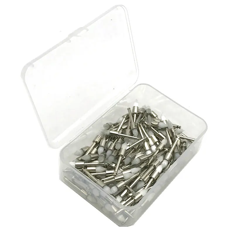 100 шт./кор. зубная Полировочная щетка Белая нейлоновая защелка полировочные щетки