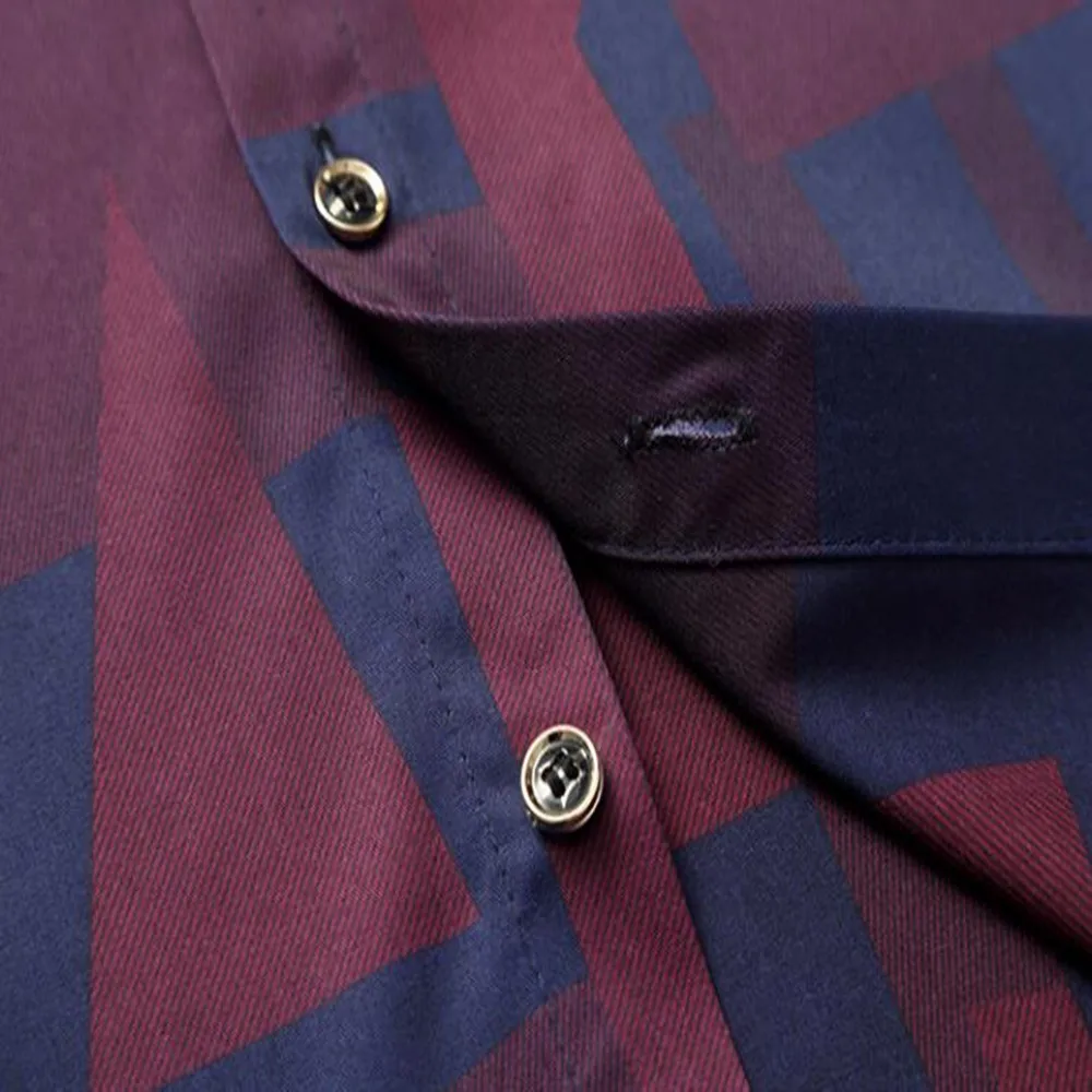 

2018 Small Stretch Men's Long-sleeved printing Shirts Large Size 5XL 6XL 7XL Fashion Business Casual Men Shirt Slim Comfortable