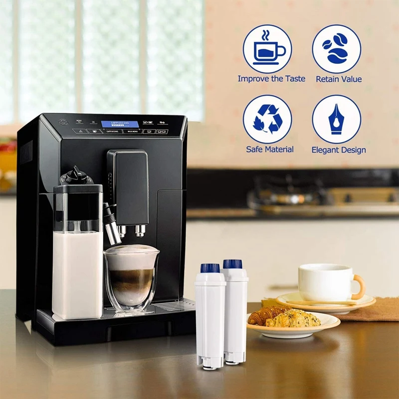 4 упаковки фильтров для кофемашины Delonghi DLSC002 Filter ECAM Esam ETAM BCO EC с активированным