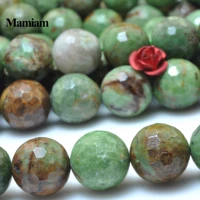 mamiam natural green opal beads 8mm 10mm loose faceted round stone diy bracelet necklace jewelry making gemstone gift design