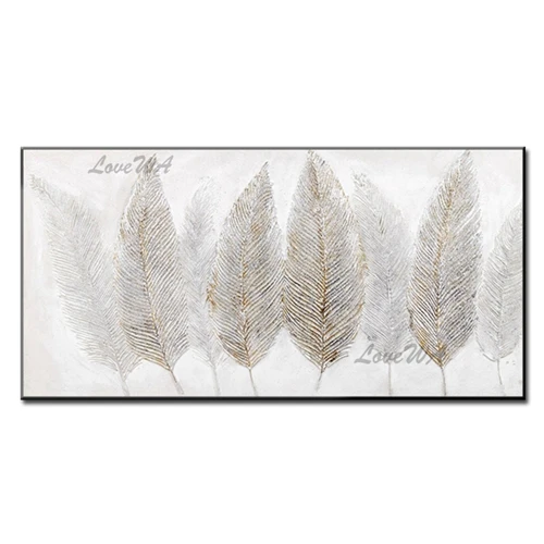 

Абстрактная картина маслом "Белое перо"