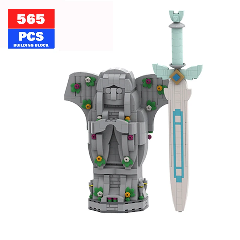 

MOC Castle Game The Legend of Mini Hailar Scene Building Blocks Bricks Goddess Swordby Hyrule Master Sword Weapon Toys Gifts