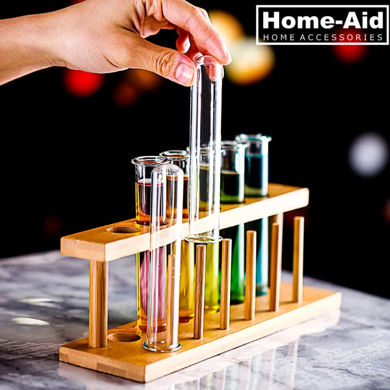 Набор из 6 пробирок бокалов для вина коктейльная чашка с подставкой держатель