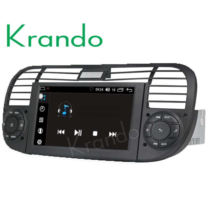 Автомагнитола Krando Android 8 0 6 2 дюйма 32 Гб ПЗУ для Fiat 500 2007 2016 gps навигатор плеер