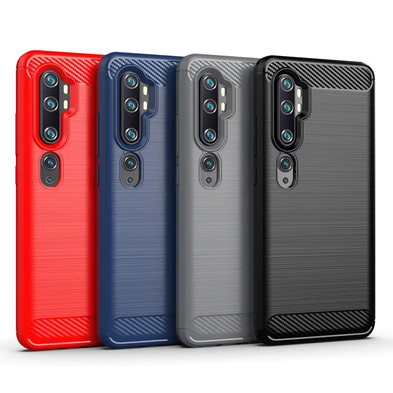 Чехол для Xiaomi CC9 Note 10 Pro чехол из углеродного волокна с текстурой матовый Redmi 8T 9S