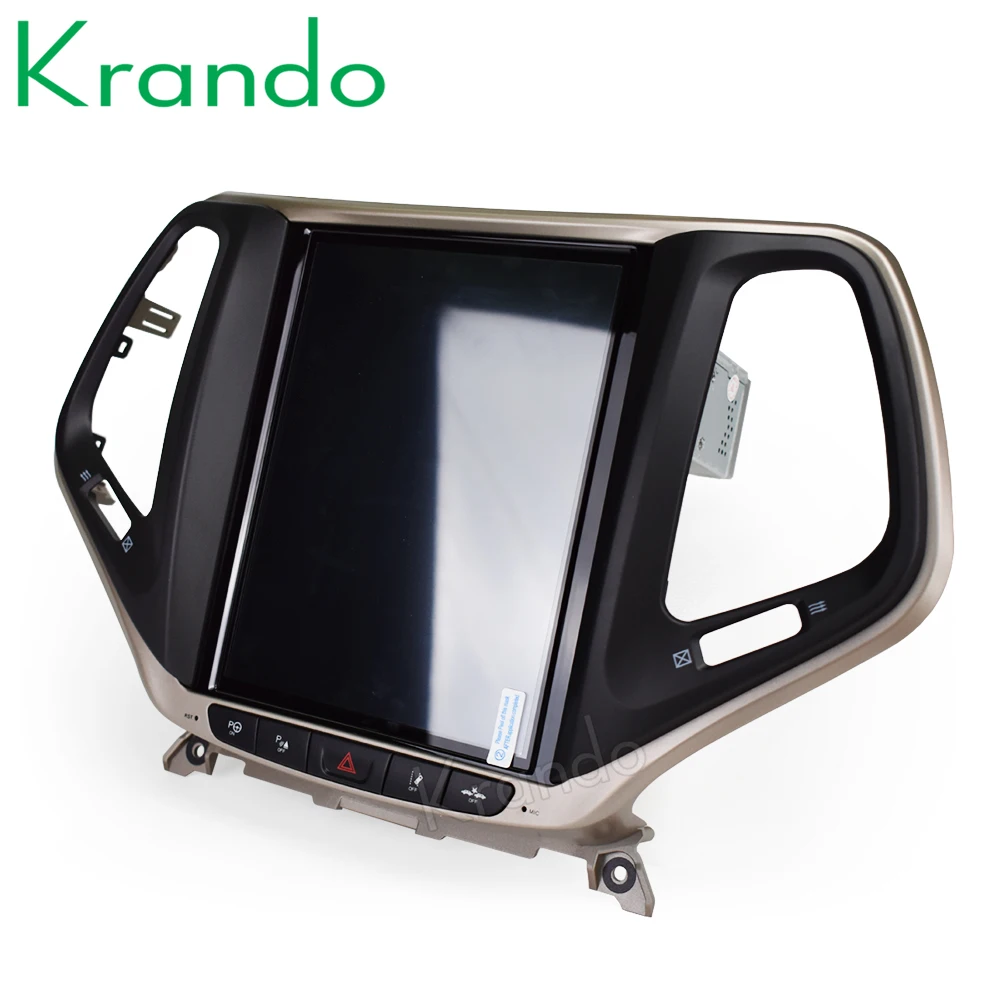 Krando Android 8,1 10," Tesla вертикальный автомобильный проигрыватель с радио и GPS для Jeep Cherokee+ навигационная мультимедийная система wifi
