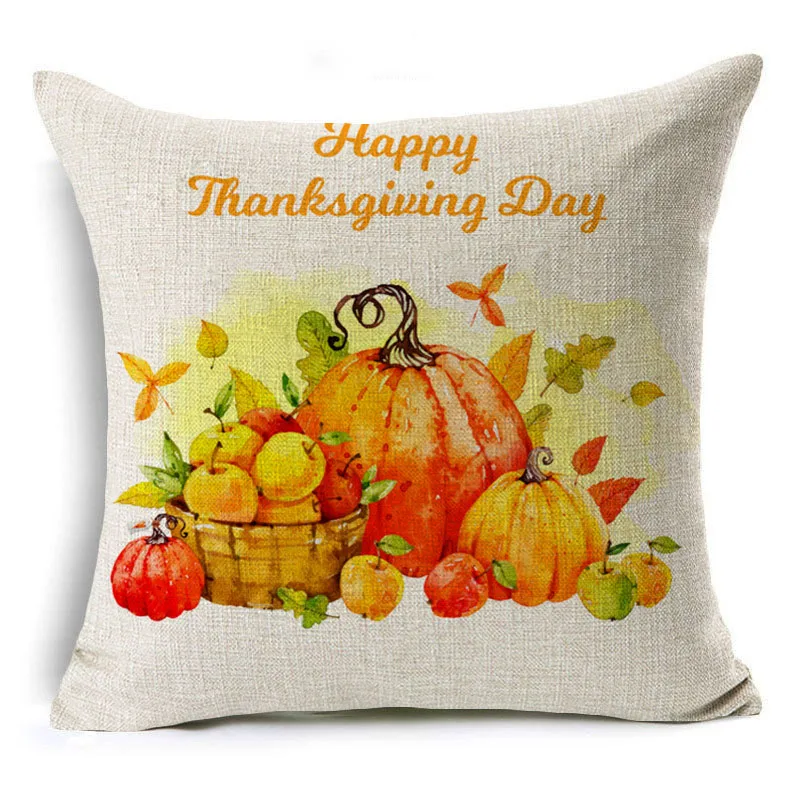1 шт. домашний декор Осенний сбор урожая Подушка под поясницу Подушка с изображением тыквы Чехол Диван С Днем Благодарения
