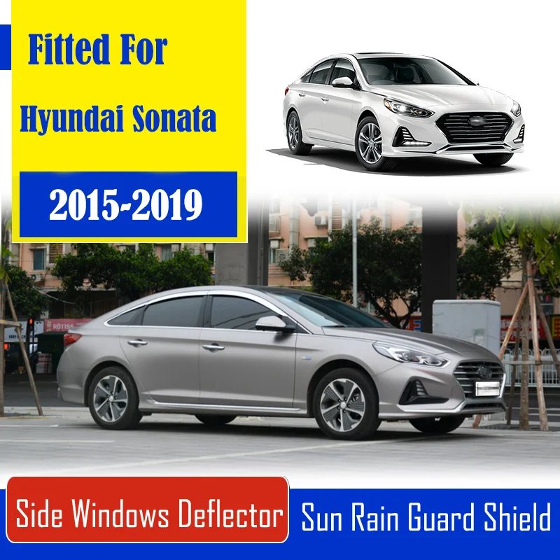 1 комплект хромированные боковые вентиляционные козырьки для окон Hyundai Sonata 2015