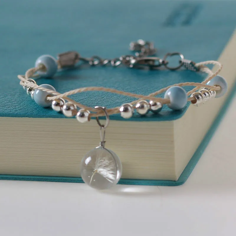 Браслет из натурального белого хрустального камня многоцветный вечный Цветок