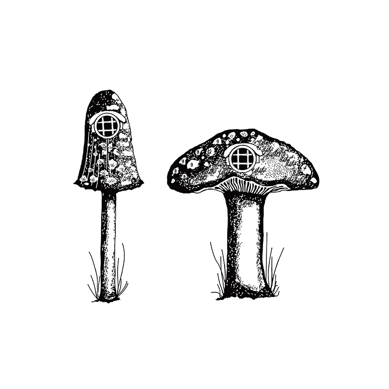 Грибная фея прозрачный штамп и металлические штампы для скрапбукинга Прозрачная