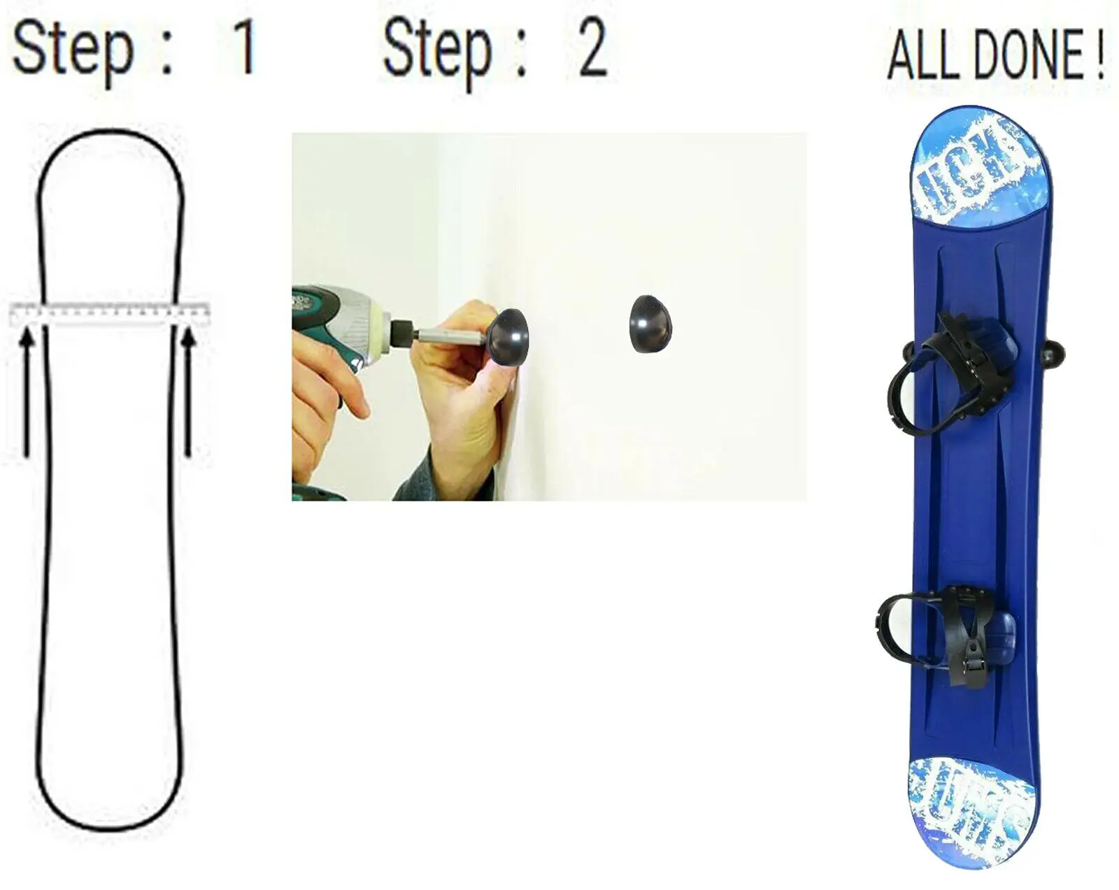 2 шт./лот металлическая настенная вешалка для хранения сноуборда стеллаж