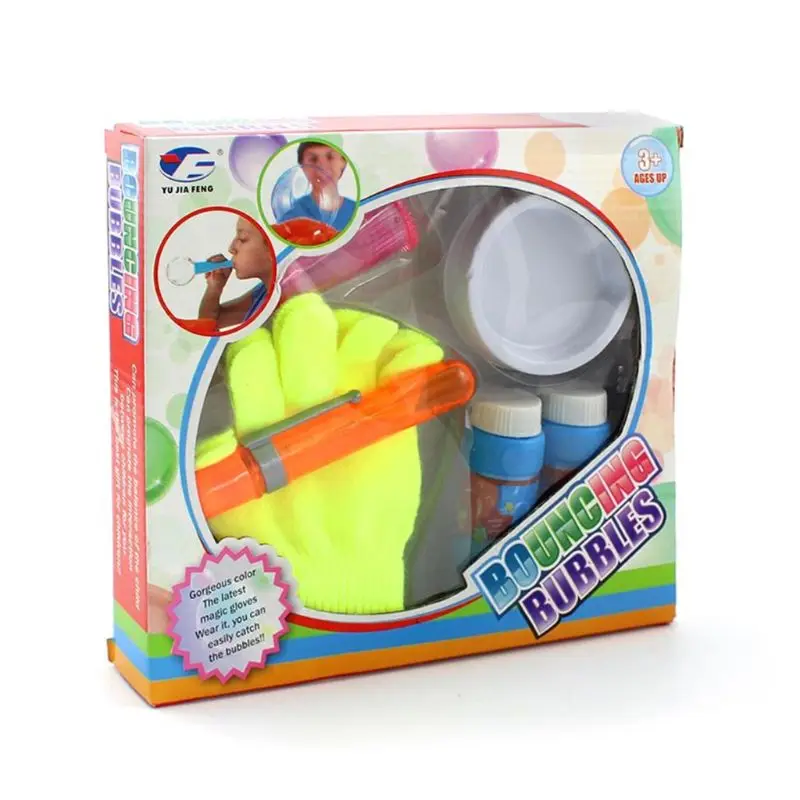 

Magic Blowing Bubble Elastic Jumping Blower Gloves Outdoor Funny Kids Children Toy Games Gifts