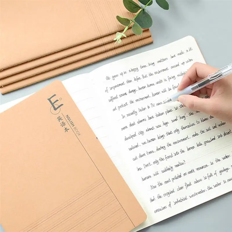 

4Pcs English Notebooks English Exercise Books Handwriting Practice Notebooks