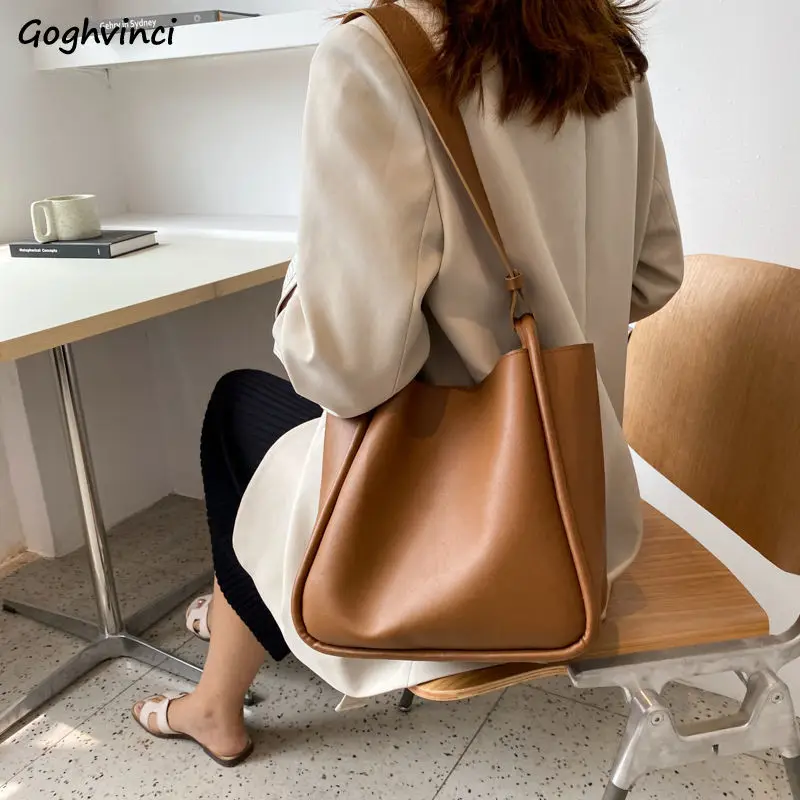 

Women Shoulder Bags Large Capacity PU Leather Office Lady Business Tote Bag Travel Luxury Design Brand Korean Style Femme Bolsa