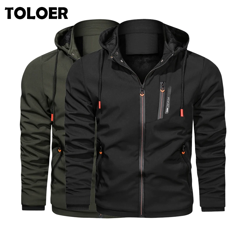 

2022 Men Winter Thick Fleece Bomber Jacket Casual Warm Cargo Jacket Mens Military Cotton Jackets Men New Autumn Windbreaker Coat
