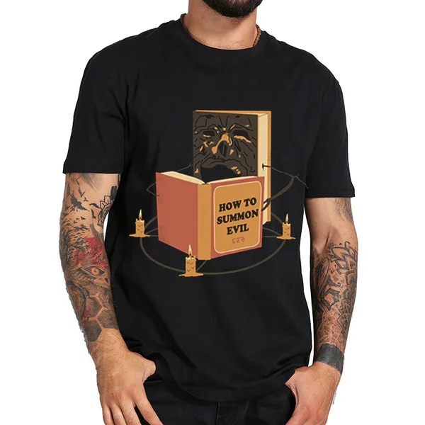 

evil learning T Shirt Casual Tshirt Homme O Neck Streetwear Man T-shirt Boys Clothes Summer Top Tees