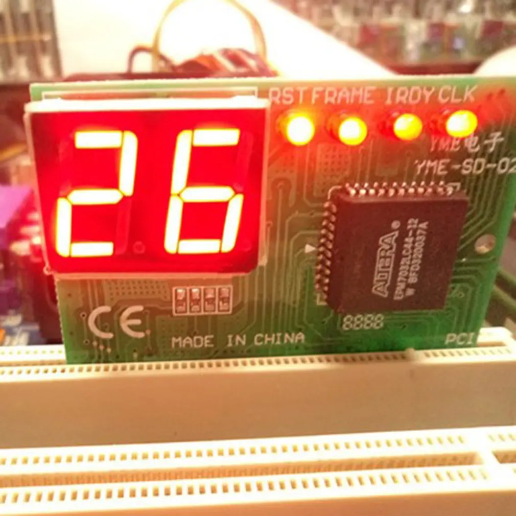 

2 Digit PC Computer Mother Board Debug Post Card Analyzer PCI Motherboard Tester Diagnostics Display For Desktop PC