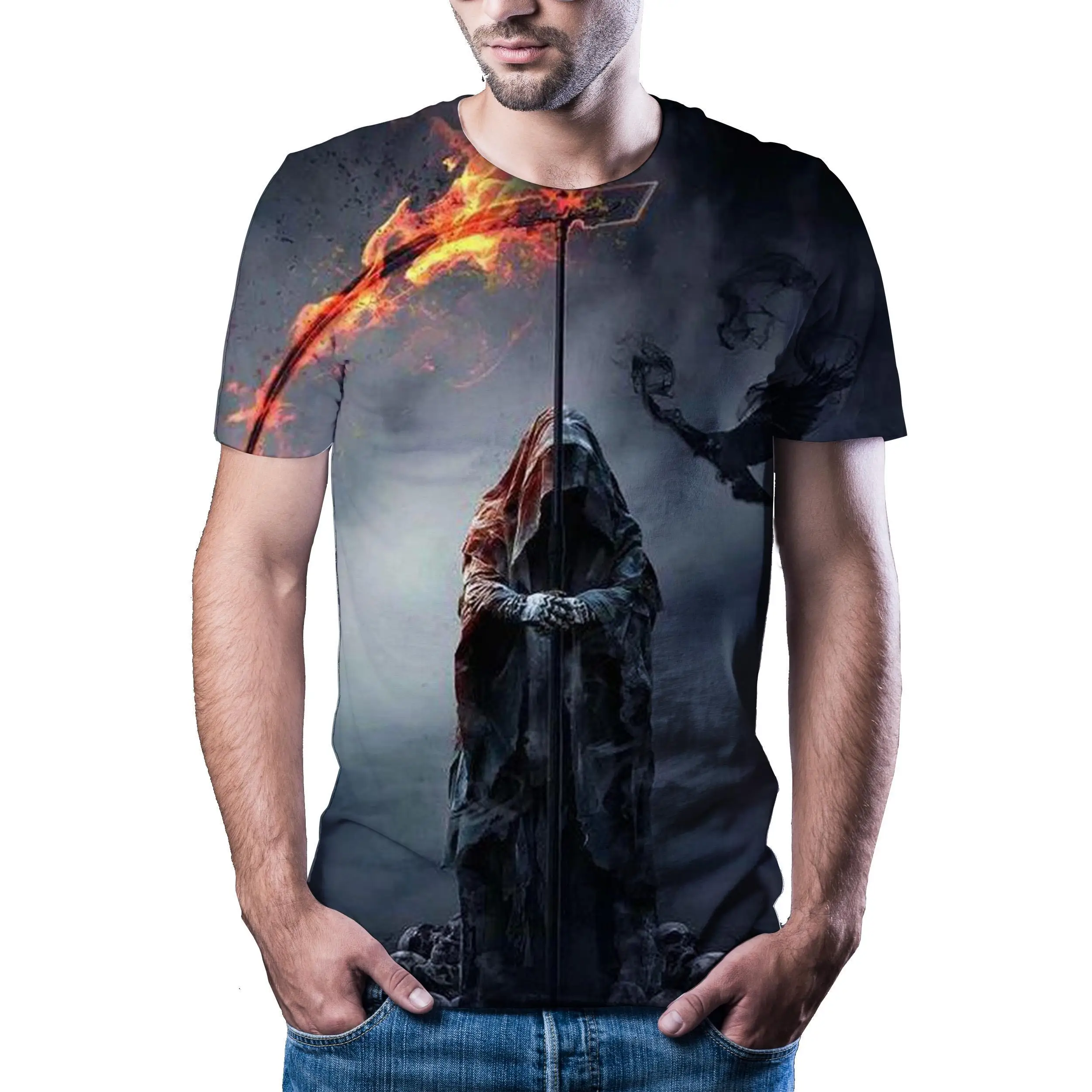 

2020 New Animation 3d Printing T -Shirt Casual Men 'S Fashion T -Shirt Funny Horror Clown 3d Street Animation T -Shirt