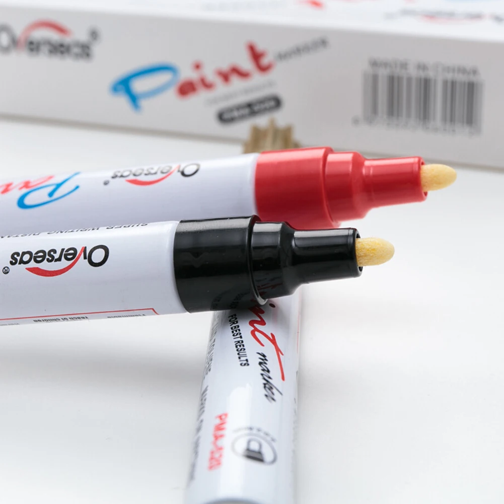 

New 12 Colors Car Coat Scratch Remover Clear Repair Paint Pen Waterproof Tire Tread Permanent Maker Graffiti Painting Pens