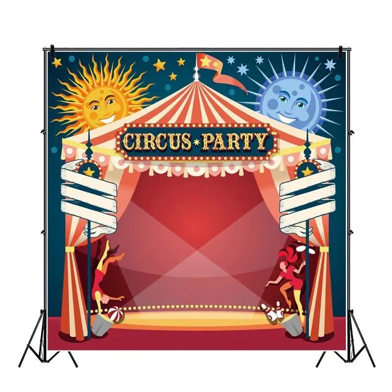 Фон с изображением Красного цирка для фотосъемки на день рождения карнавала