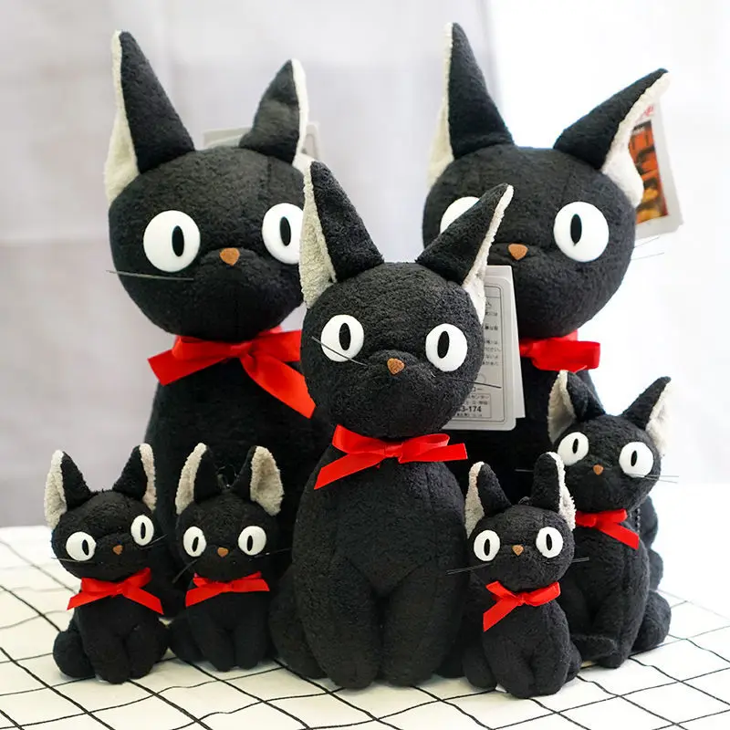 Bolso de peluche de Miyazaki Hayao Kiki para chica, bolsa de 30CM con diseño de gato negro, muñeco de felpa de Anime, bolso de mano para cosméticos
