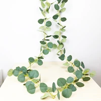 150cm artificial plants vine tropical eucalyptus rattan silk tree leaves fake wall hanging foliage for wedding chrismas decor