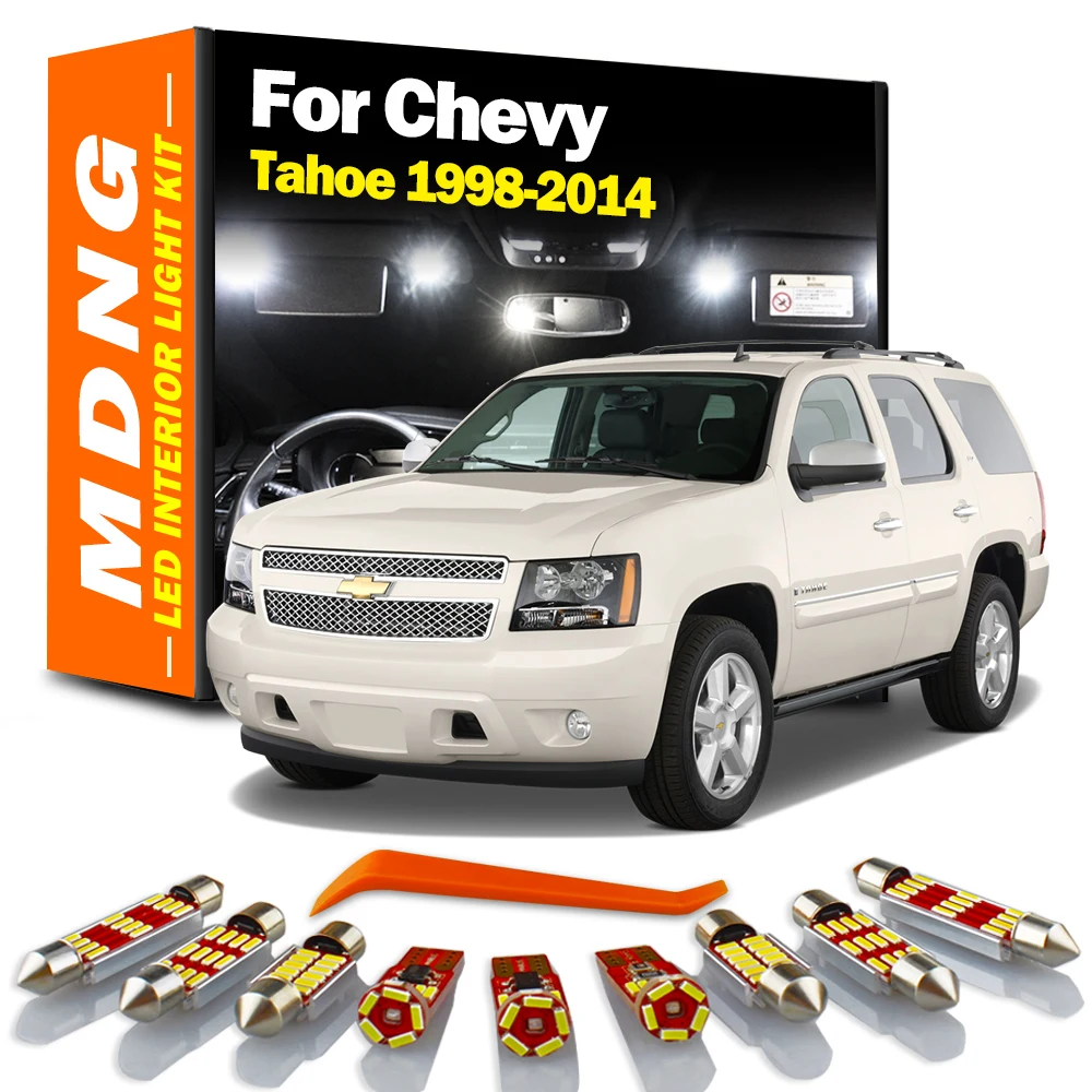 

Автомобильные аксессуары MDNG Canbus, комплект светильник для салона Chevrolet Chevy Tahoe 1998-2010 2011 2012 2013, купольная лампа для багажника карты