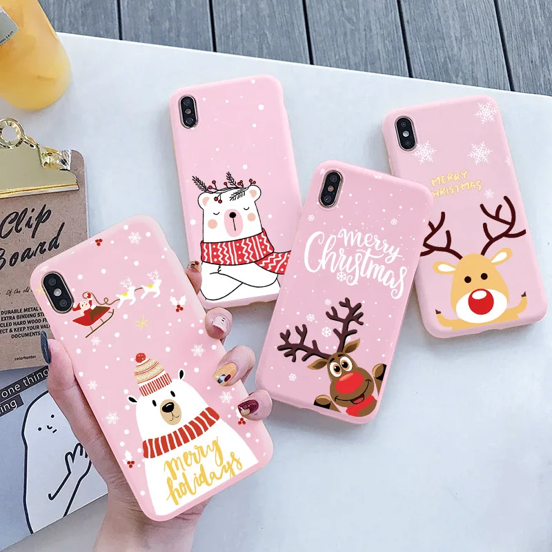 New Year Christmas Case For Xiaomi Redmi Mi 10T 11 Note 10 9 9T 9S 8 7 6 POCO F3 X3 11X Pro Max 11i Lite 9C 9A CC9e CC9 Gift Bag
